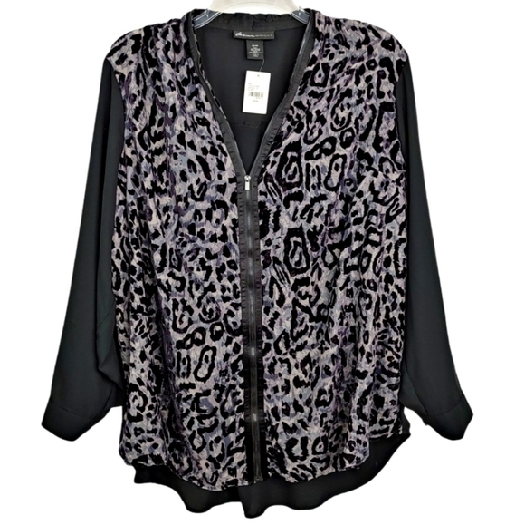Lane Bryant Tops - Lane Bryant Leopard Print Sheer Long Sleeve Blouse NWT Plus Size 22/24 3x